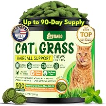 Cat Grass Treats Chews, Cat Treats for Indoor Cats 500 Ct, Hairball Control