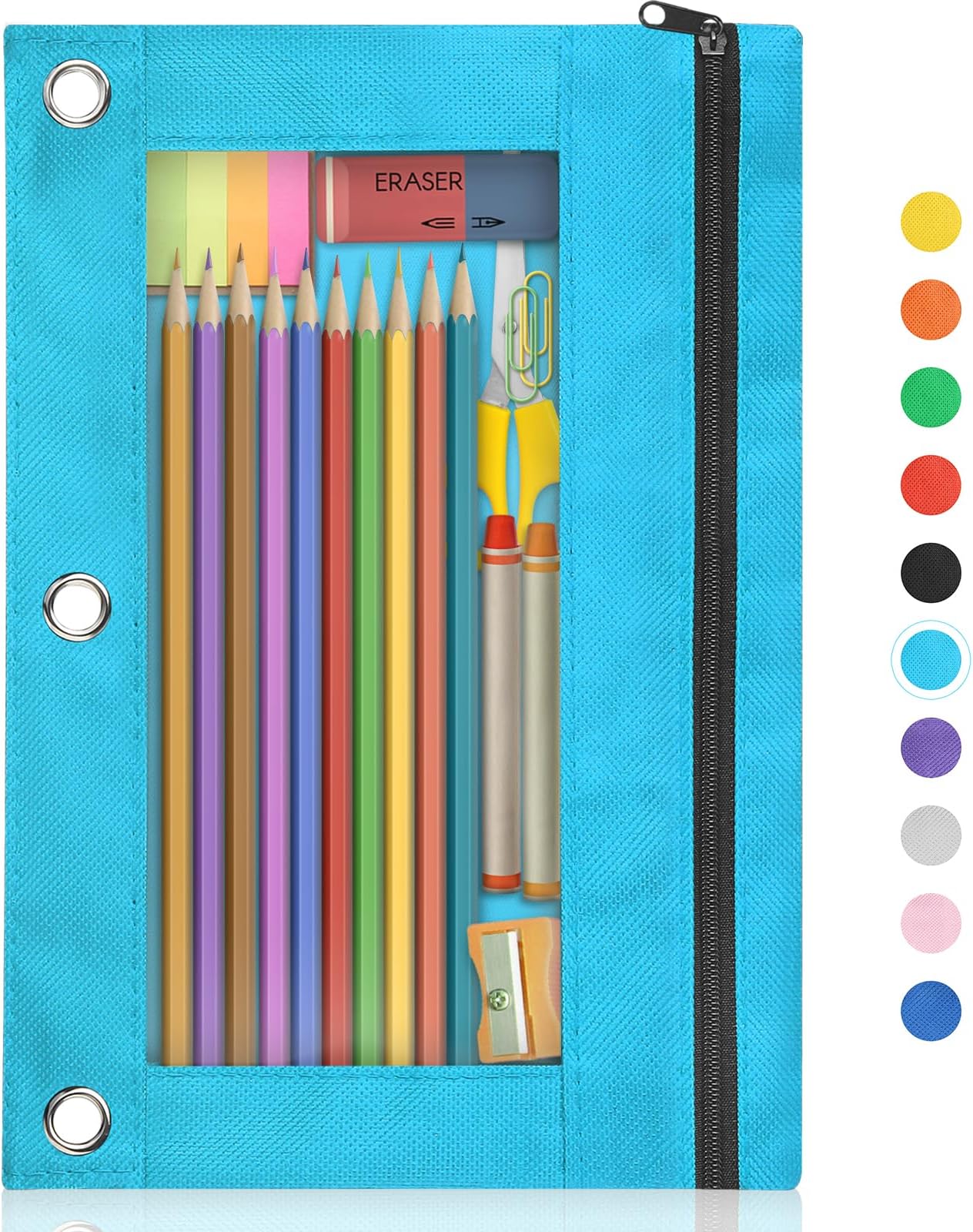 Shemira Pencil Pouch for 3 Ring Binder, Binder Pencil