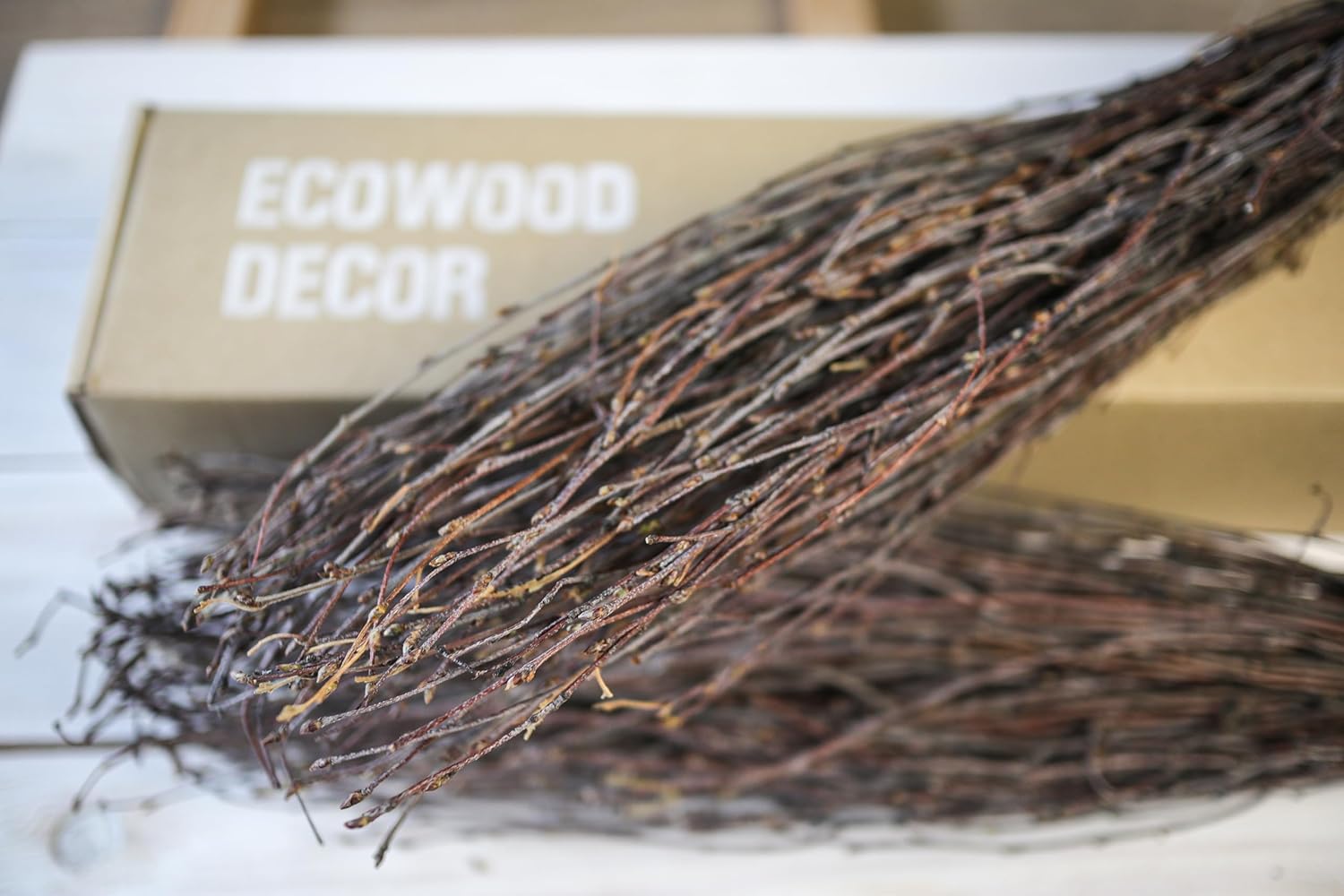 100 pcs Birch Twigs for vase Decoration. Set of 2 Bundles of Branches 100% Natural Sticks 17 inches