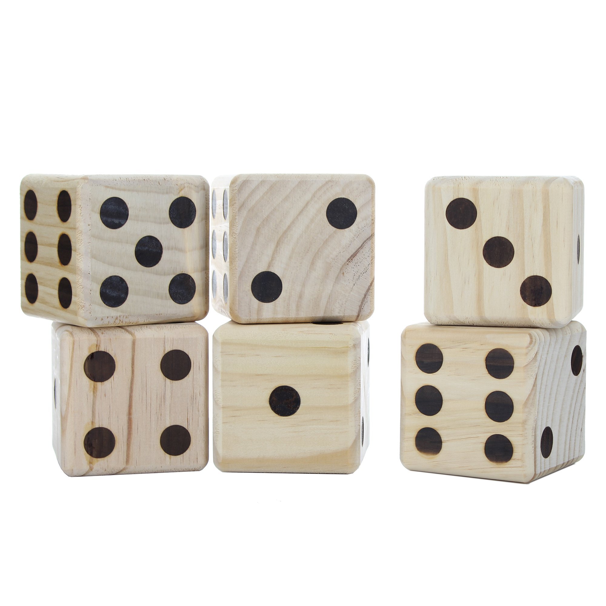 Knight's Way Jumbo Wooden Dice, Wood Burn (3.5" cubes)