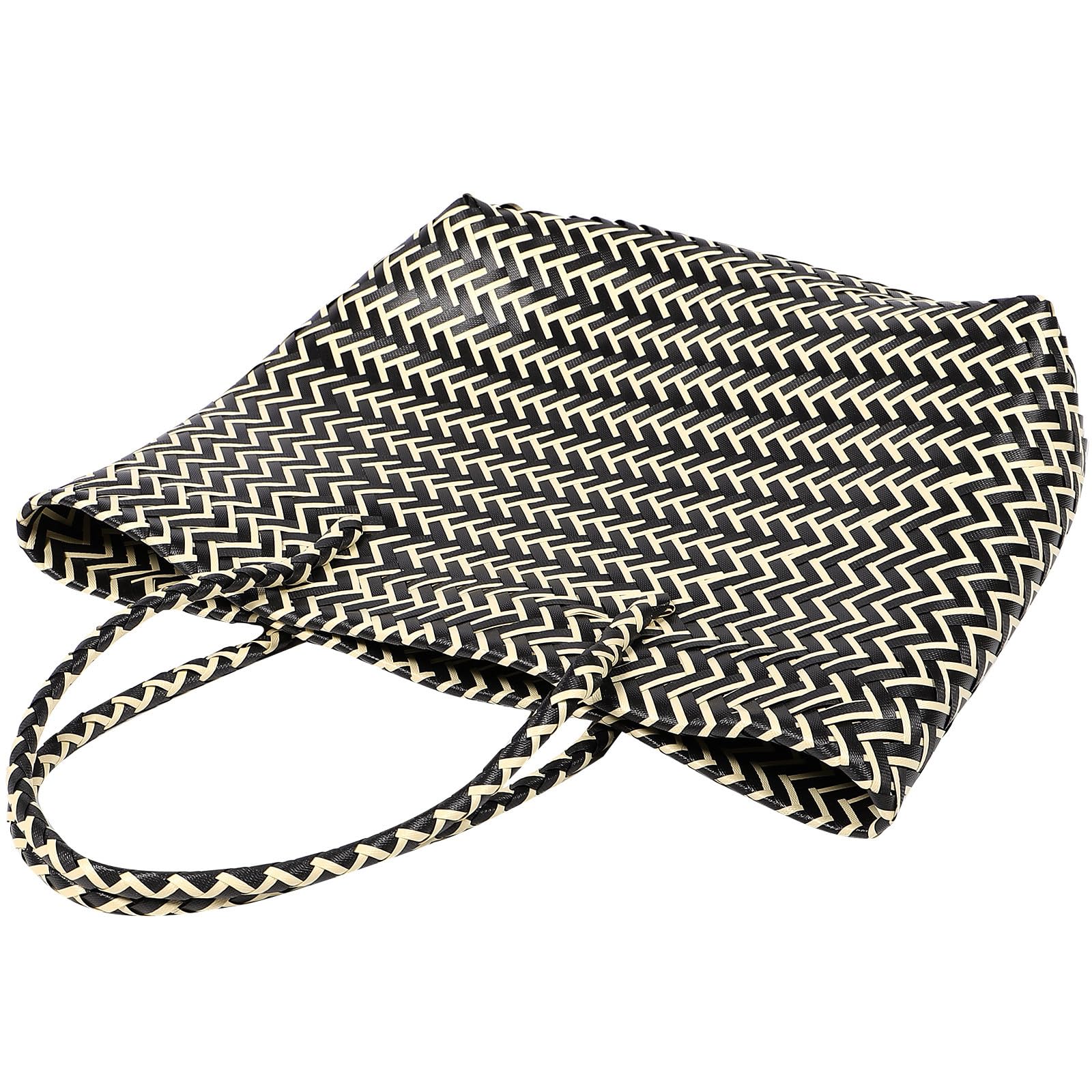 Panier de rangement tressé à la main IMIKEYA grand format en plastique solide