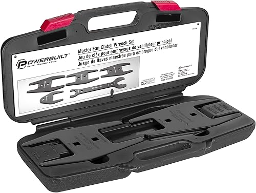 Miniatura 9 de Powerbuilt Master Fan 647814 - Juego de llaves de embrague para ventilador de agua, herramientas especiales, embragues, llave, herramienta de