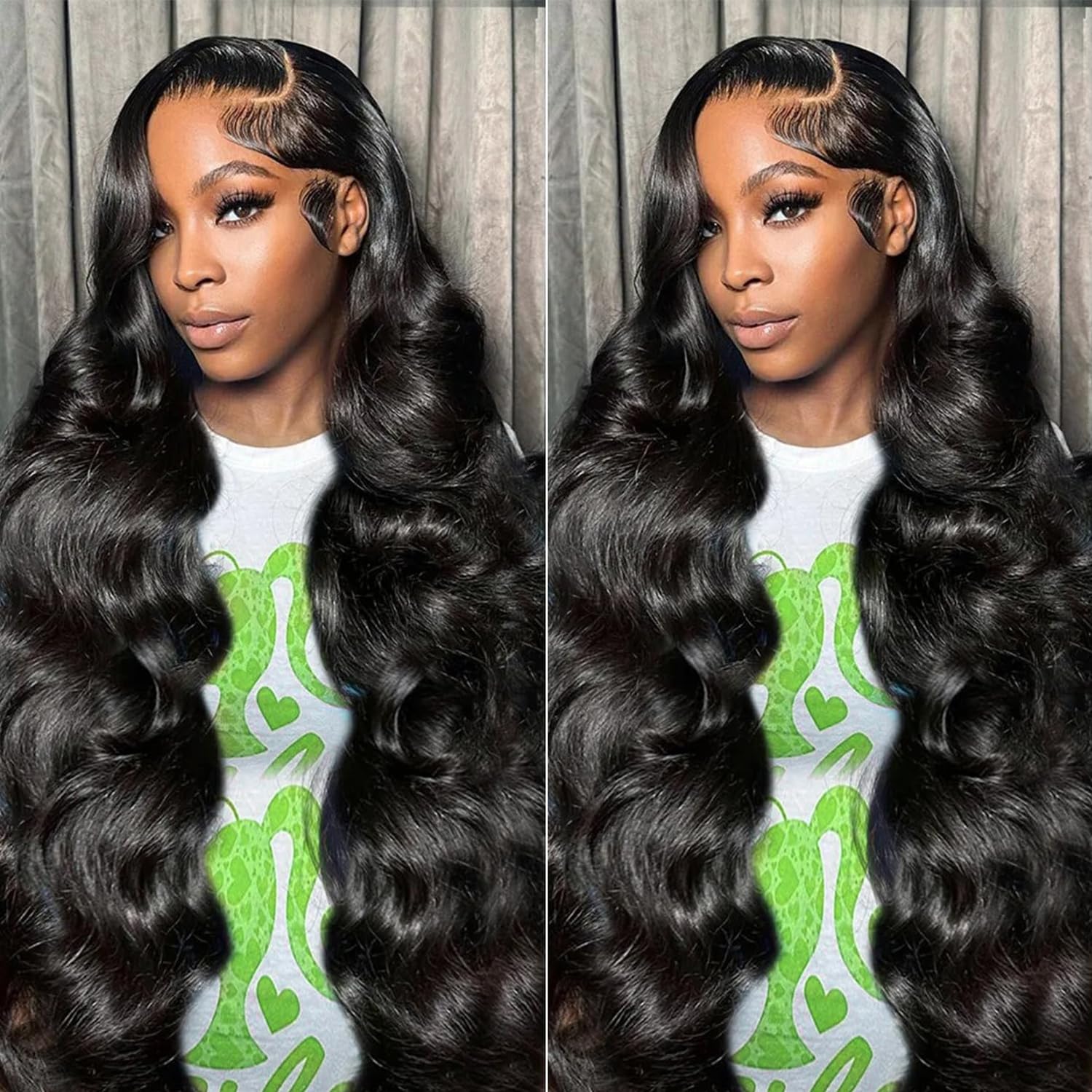 28inch Body Wave Lace Front Wigs Human Hair for Black Women 13x4 HD Transparent Lace Frontal Glueless Wigs Human Hair 180% Density Human Hair Wig Pre Plucked with Baby Hair