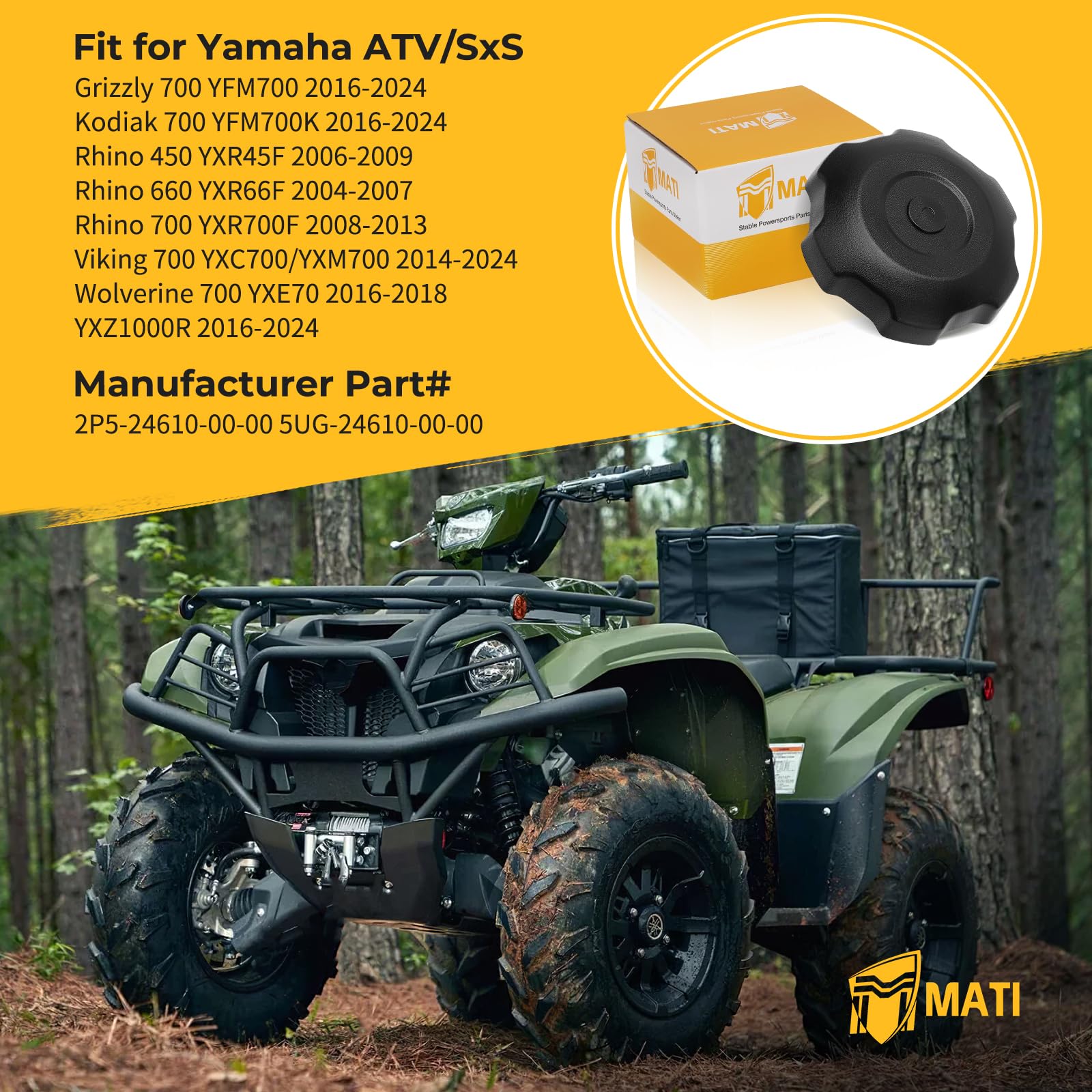 Amazon.com: M MATI Fuel Cap Gas Cap for Yamaha Rhino 450 660 700