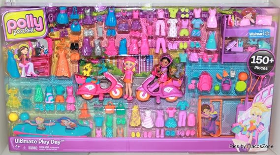 Polly Pocket Ultimate Play Day - 150 Pieces : Toys \u0026 Games