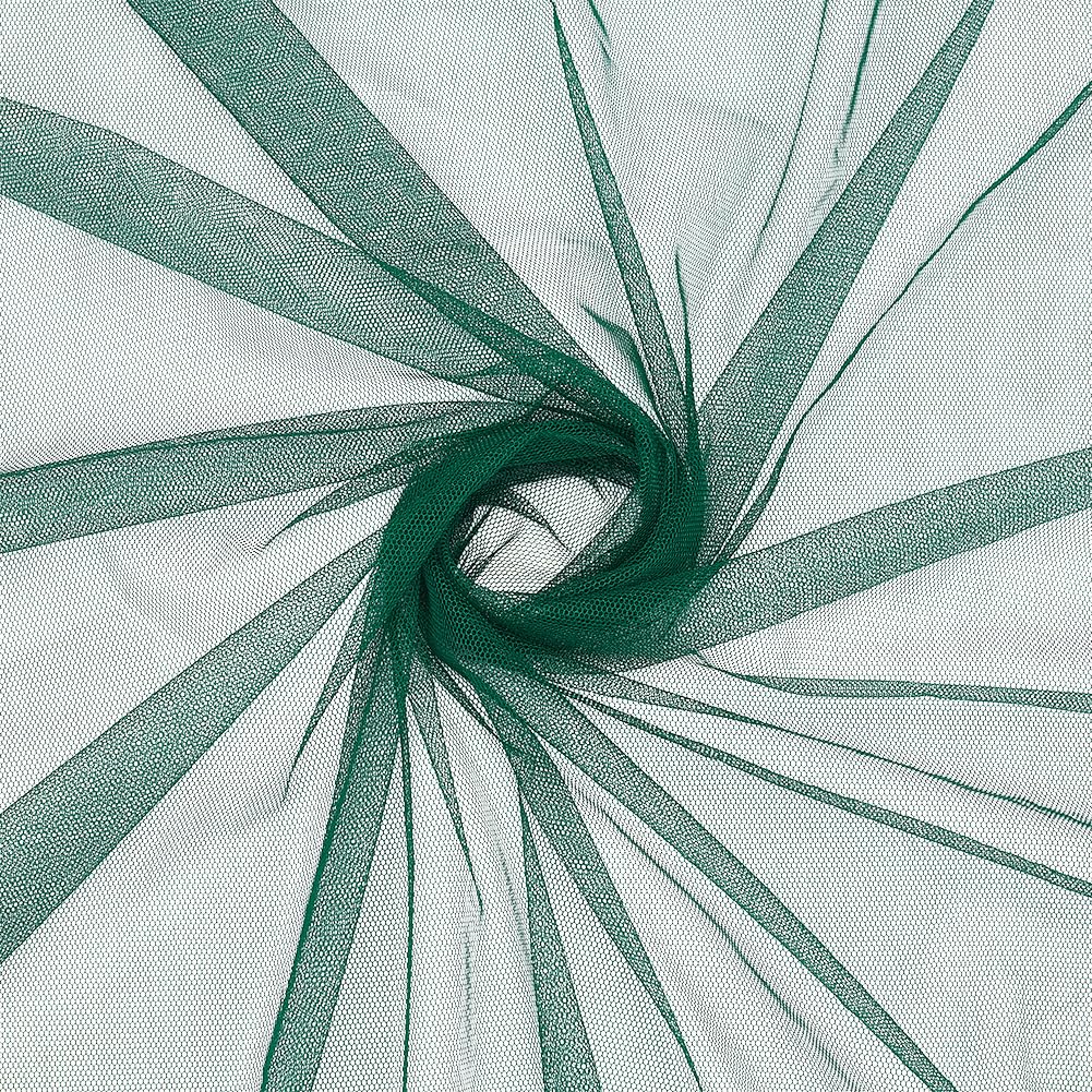 CABODYALS 174CM 91CM Dark Green Tulle Fabric Soft Sheer Mesh Netting Solid Voile Fabrics By The Metre Polyester Mosquito Gauze Cloth for Sewing Making Clothes Dresses Costumes Home Decor Diy Crafts