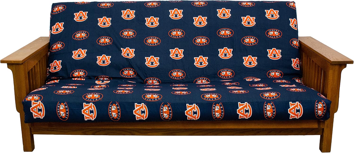 College Covers Everything Comfy Auburn Tigers Futon Cover, Full (54" x 76" x 6") Size Fits 6" and 8" Mats