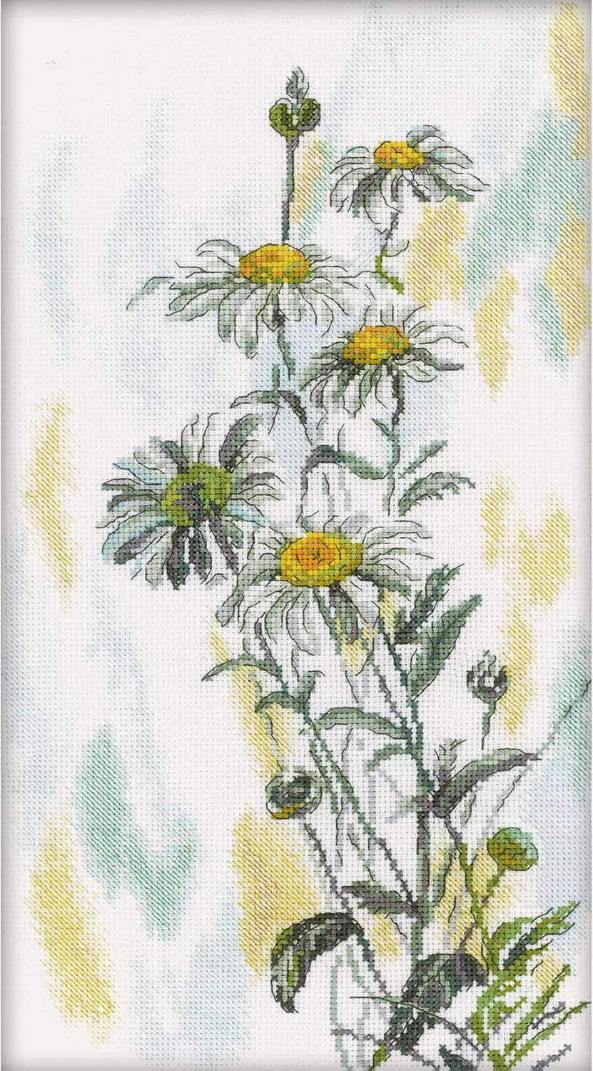 RTO RTM261 Cross-Stitch Kit/Motif Wild Daisies / 36 x 20 cm