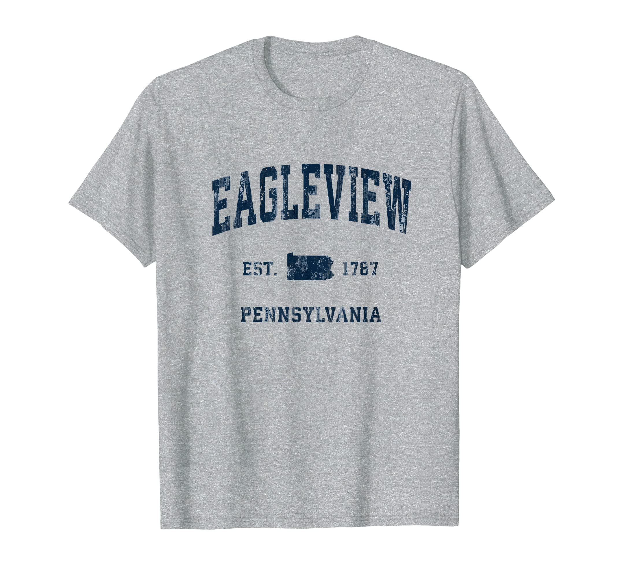 Eagleview Pennsylvania PA Vintage Athletic Navy Sports Desig T-Shirt