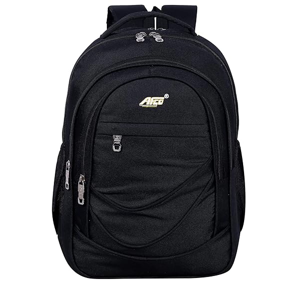 Afco Bags Casual Waterproof Laptop Bag/Backpack for Men Women Boys Girls/Office School College Teens & Students (16 Inch) (Black)