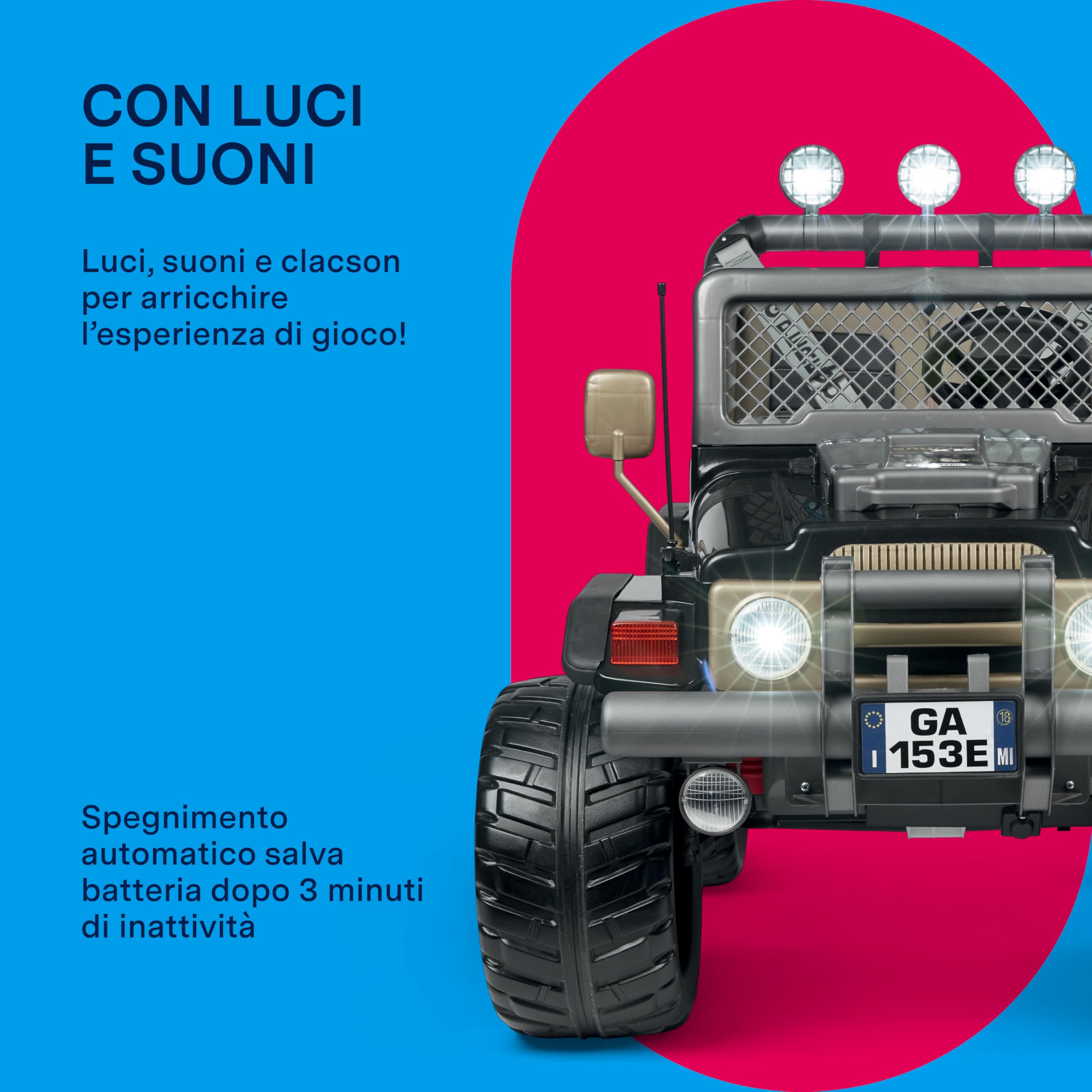 PEG Gaucho XP Fuoristrada Elettrico Cavalcabile per Bambini dai 3 Anni con Luci LED, Suoni, Radio FM e Batteria Ricaricabile 24V