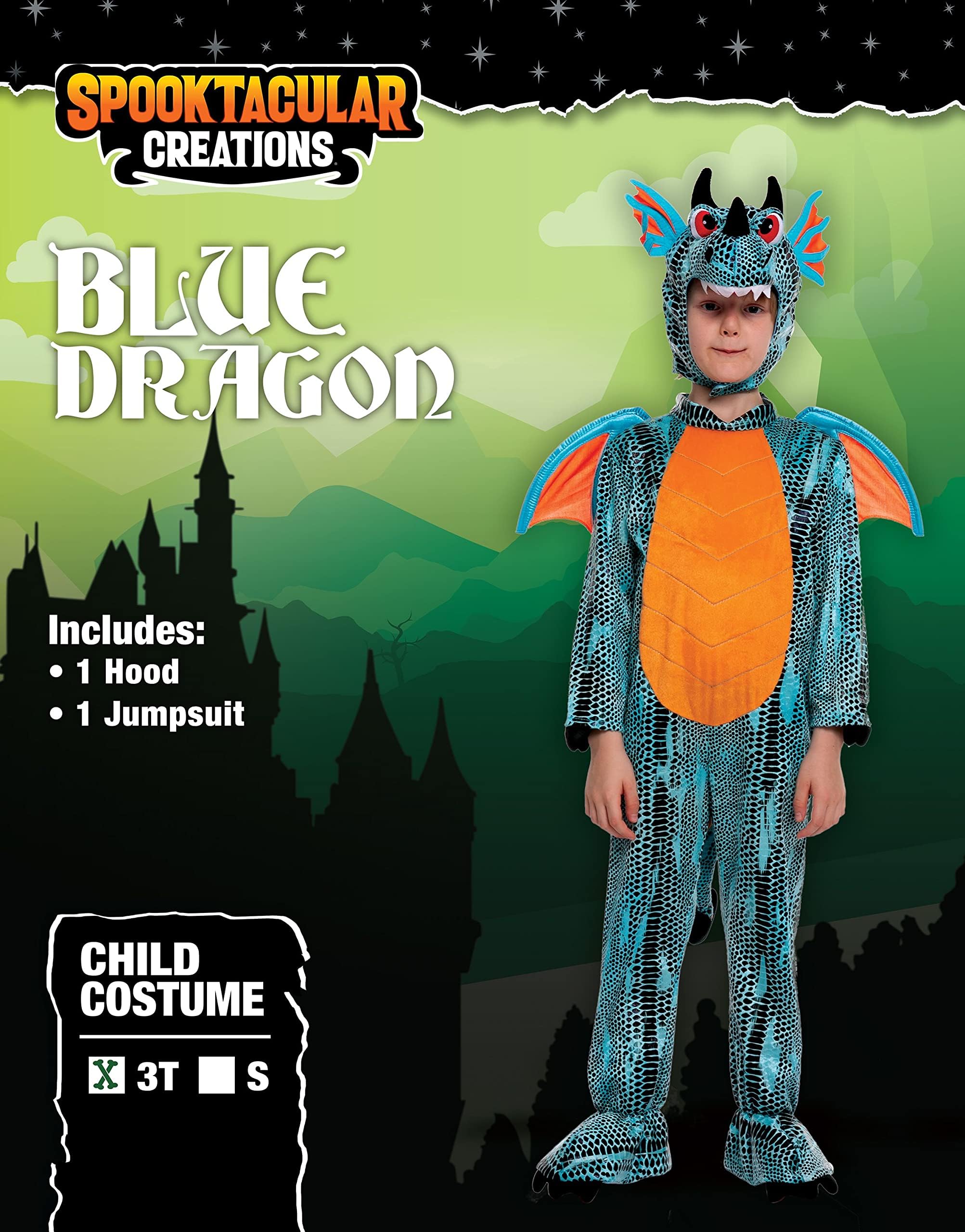 Spooktacular Creations Kostium czerwonego smoka na Halloween Trick or żart Dinozaur Dress-up gra fikcja