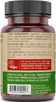 Deva Vegan Multivitamin and Mineral Supplement Iron-Free - with Vitamins A, C, D, E, B Complex, High-Potency Formulation for Daily Health and Wellness - 90 Tiny Tablets, 1-Pack