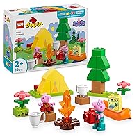 LEGO DUPLO Peppa Pig Gita in Campeggio con Papà - Giochi Montessori per Bambine e Bambini da 2 Anni