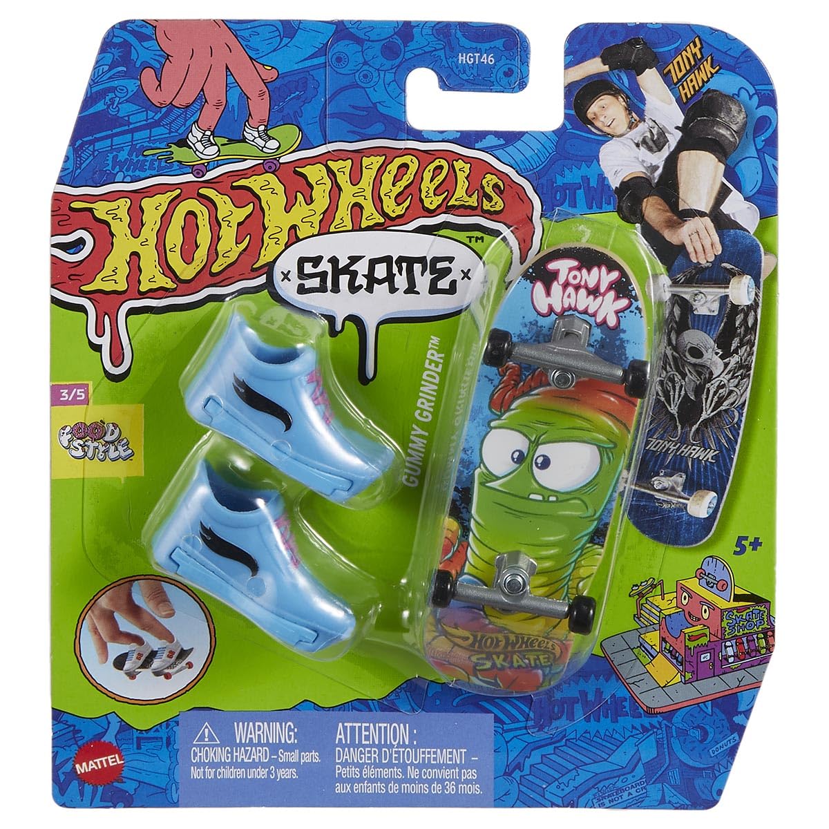 Hot Wheels Mini Skateboard with Shoes 10 cm - Assorted Models