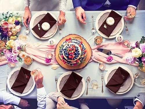 Miniatura 9 de Utopia Home Servilletas de tela burdeos (paquete de 12, 17 x 17 pulgadas), servilletas de cena ideales para fiestas, bodas y almuerzoscenas