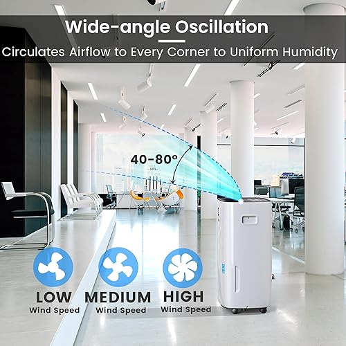 Miniatura 5 de Yaufey Deshumidificador Energy Star de 150 pintas con bomba para el hogar, sótano y habitación de hasta 7000 pies cuadrados, con manguera de