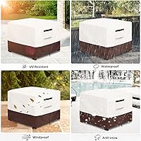 Vista 104 de Funda impermeable para mesa de centro para exteriores, rectangular para mesa auxiliar pequeña, para exteriores, rectangular, impermeable, 48 x 28 x