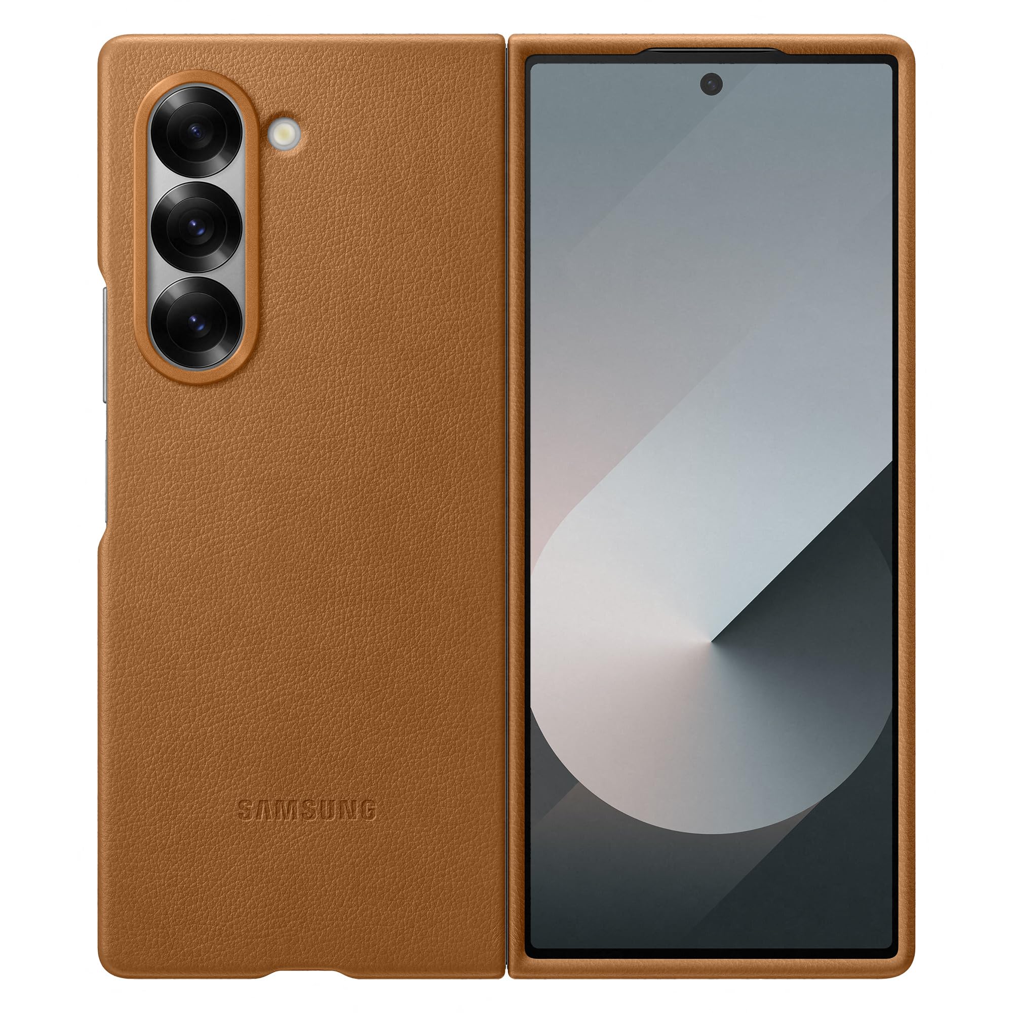 Galaxy Official Faux Leather Kindsuit Case for Galaxy Z Fold6, Tan