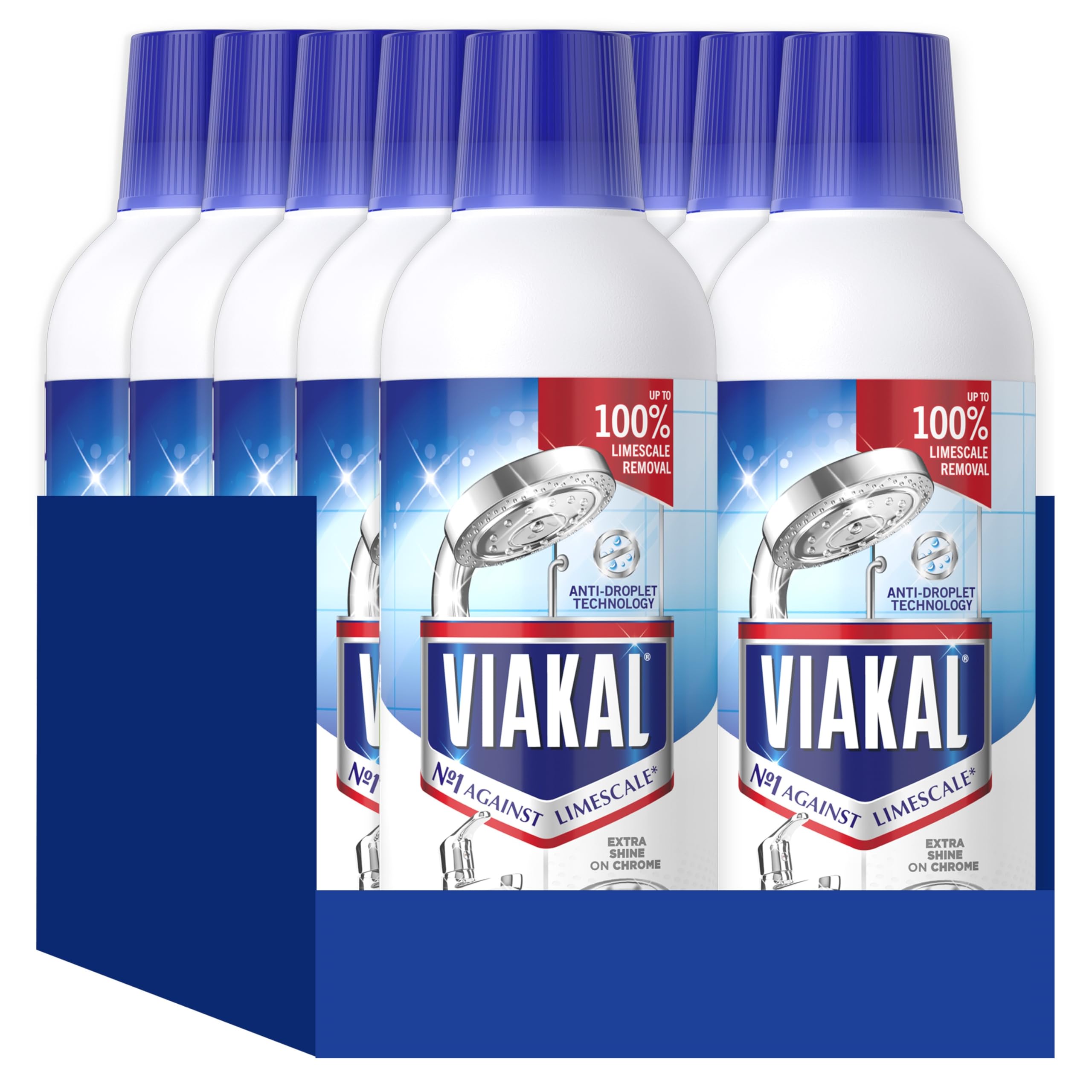 Viakal Limescale Remover Liquid, Classic, Cleaning Products, Bathroom Cleaner, 5 Litre (500 ml x 10)
