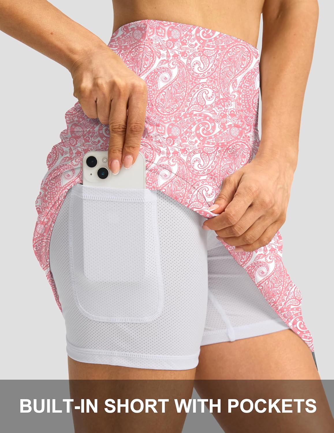 G Gradual 19" Skorts for Woman Knee Length Golf Skirt Long Athletic Tennis Skorts for Women Dressy Casual with Shorts Pockets - Image 4