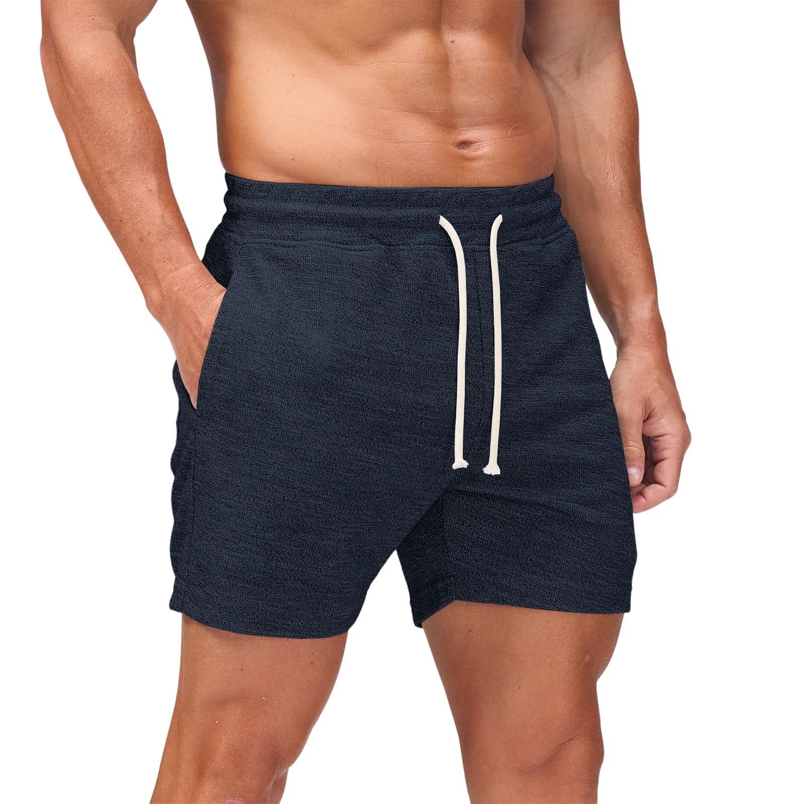 Amy Coulee Sporthose Herren Kurz 5" Sport Fitness Shorts Atmungsaktiv Laufhose Trainingshose Jogginghose Kurz mit Taschen