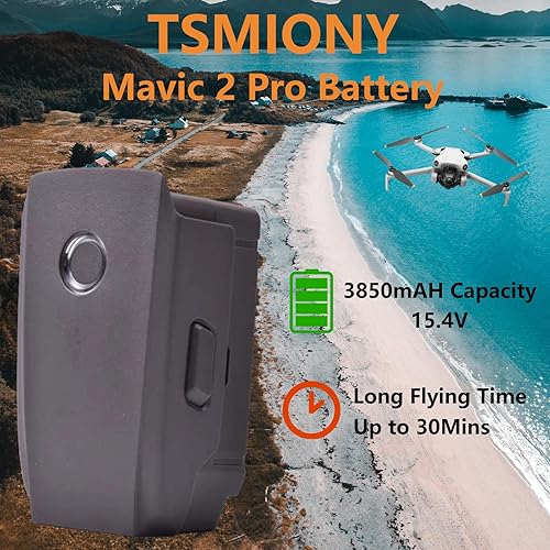 Miniatura 2 de Tsmiony Mavic 2 Pro - Batería de vuelo inteligente de 3850 mAh 15.4 V para DJI Mavic 2 ProDJI Mavic 2 Zoom, batería de tiempo de vuelo máximo de 30