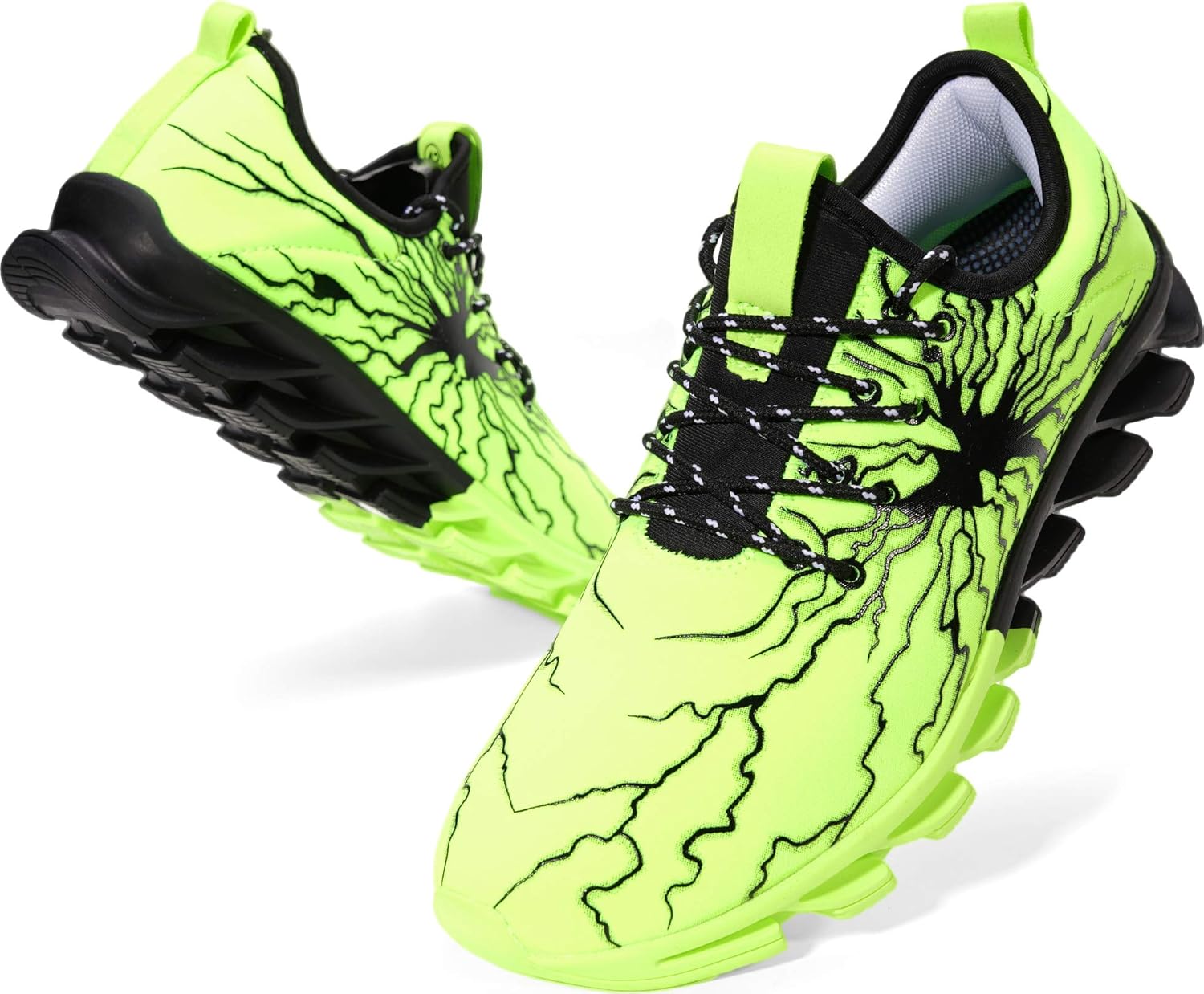 BRONAX Boys Running Shoes Slip on Fashion Tennis Training Size 5 Jogging Athletic Sport Gym Sneaker for Young Mens Green 39