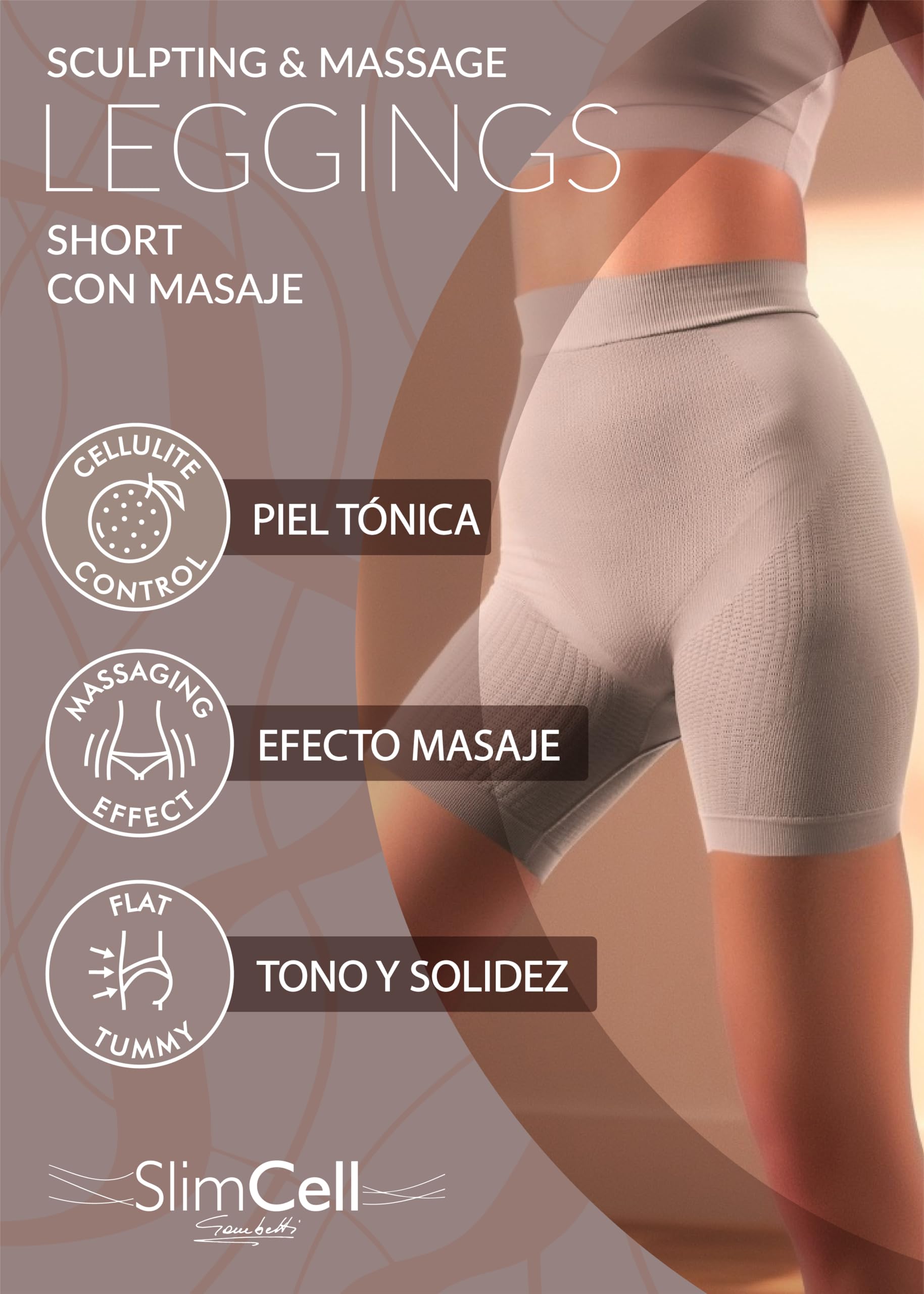 Faja Pantalon Reductora Mujer Anticeluliticas Short - Braga Faja Reductora Mujer Adelgazante, Anti Cellulite Leggings Sin Costuras, Pantalon Moldeador - Made in Italy