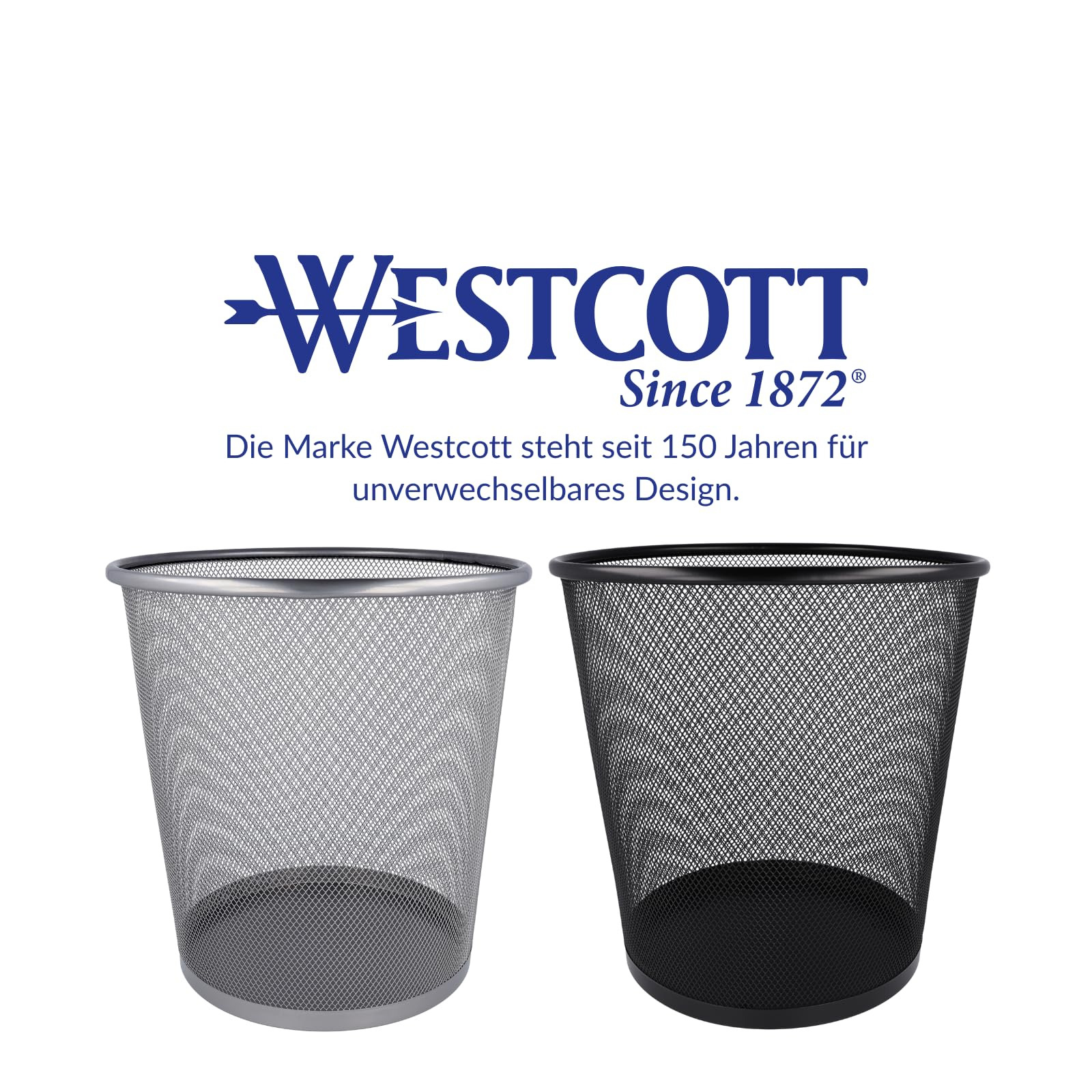 Westcott E-744607 00 - Cestino in rete metallica con capacità di 12,3 litri, per ufficio, casa o casa
