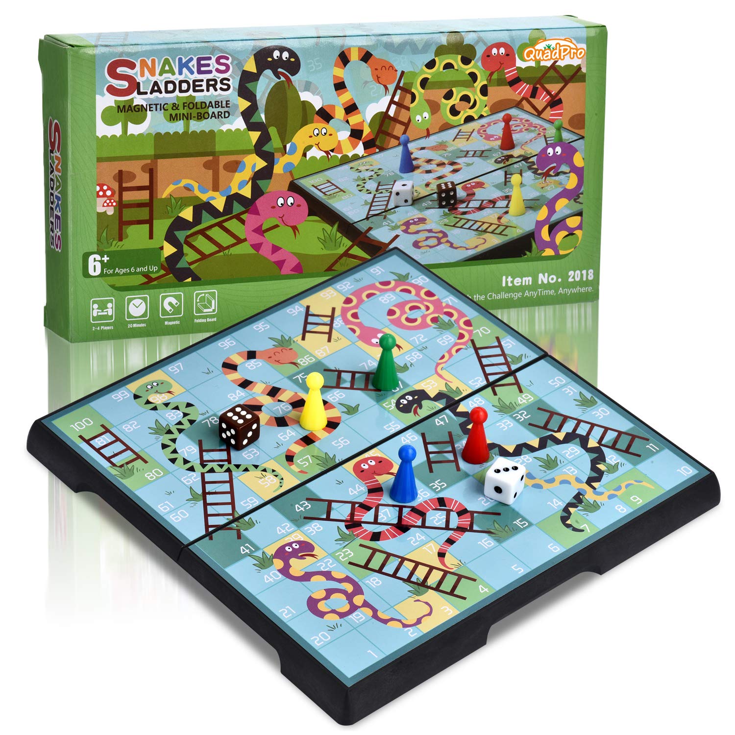 Buy Quadpro Chutes Snakes and Ladders Board Games Set with