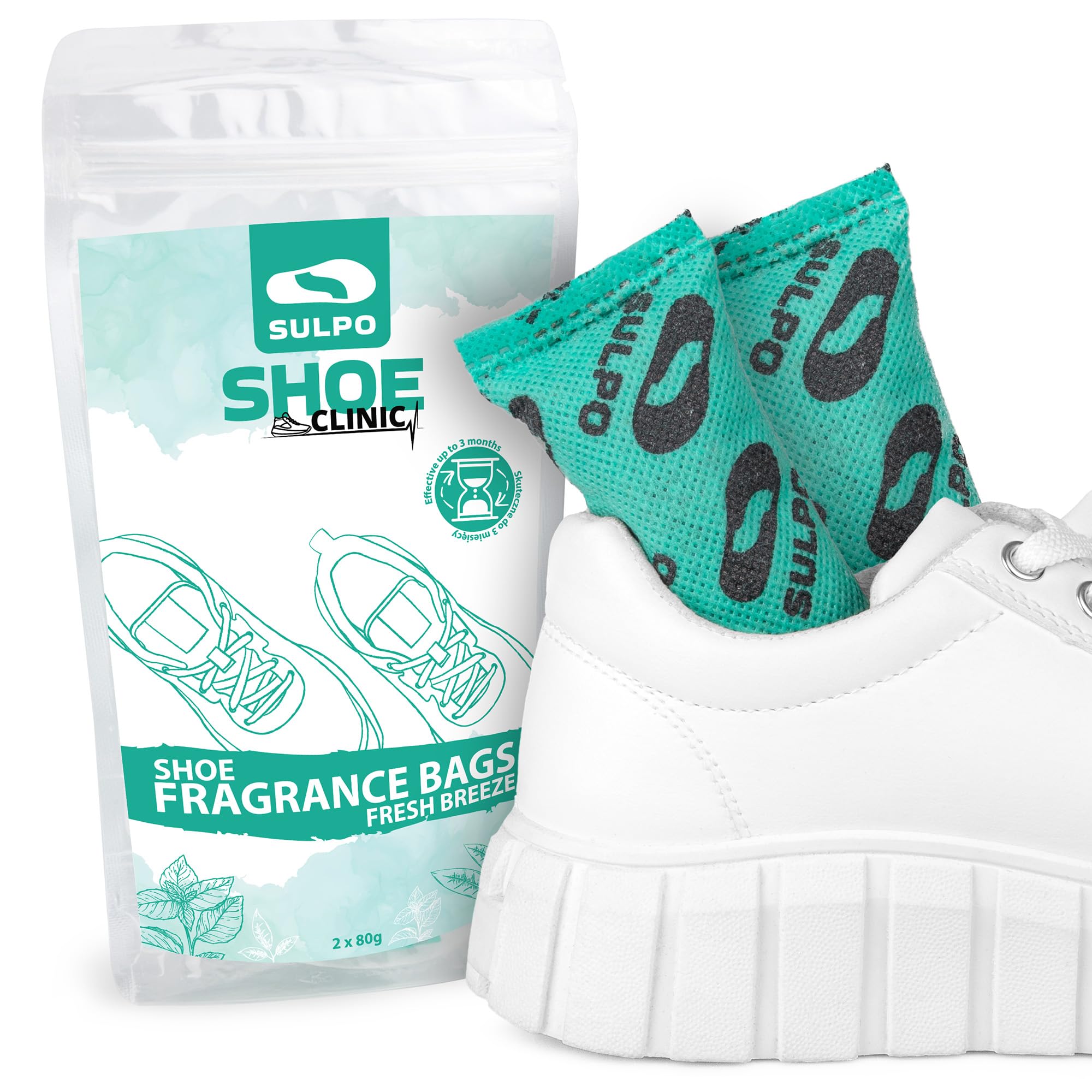 Sulpo Desodorante Zapatos En Bolsitas Absorbe Olores Zapatos, Desodorante Calzado Y Desodorante Zapatillas Deportivas Para Mantener El Interior Seco Y Fresco - 1 Par