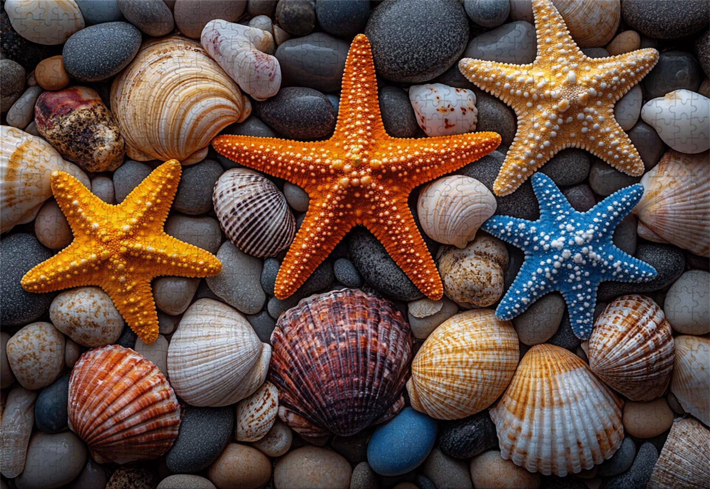 Puzzle z rozgwiazdą, 5000 elementów, klasyczne puzzle, kamień Jigsaw, wyrafinowane, trudne, edukacyjne zabawki dla dzieci, drewniane puzzle, duże puzzle, odpowiednie dla wszystkich grup wiekowych P