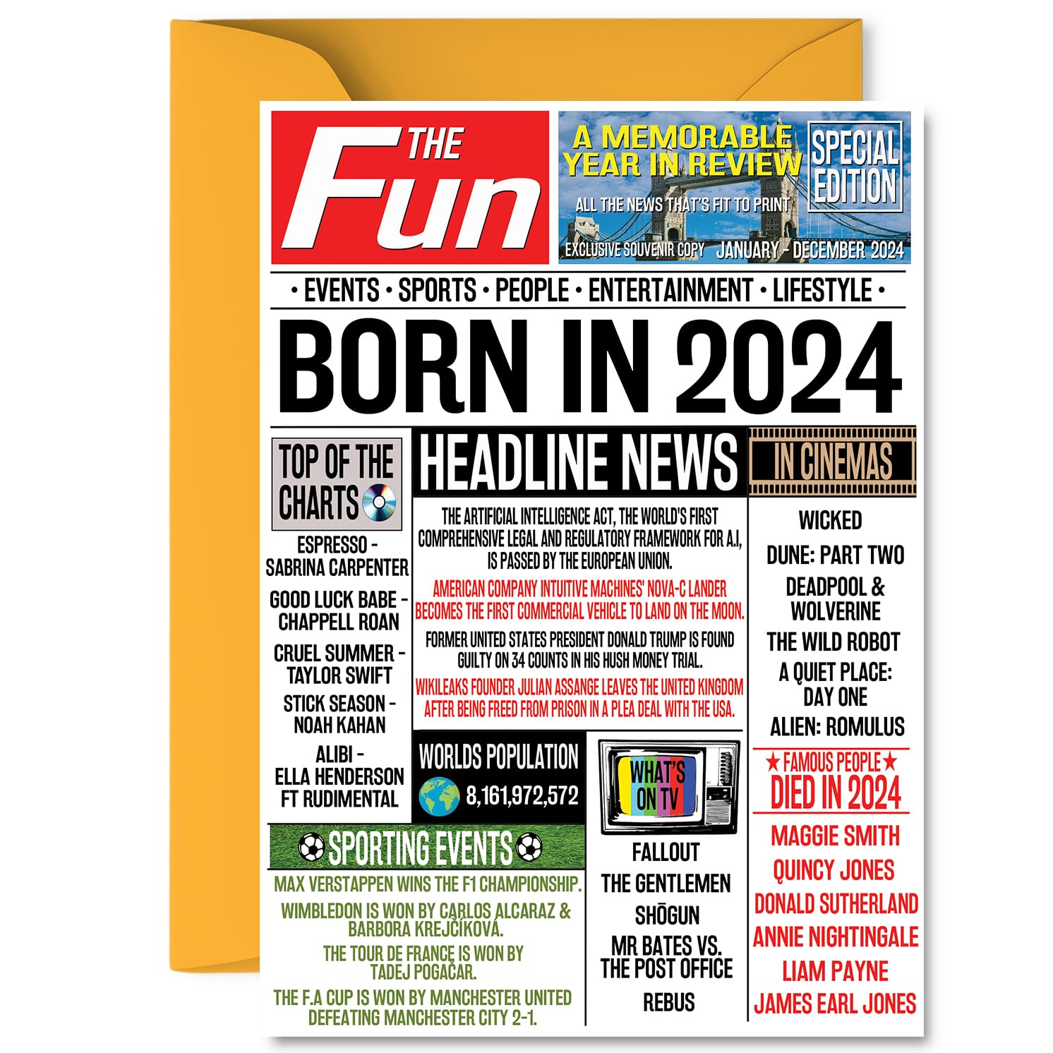 19th Birthday Cards for Men Women - Born In 2007 Newspaper - Happy 19 Birthday Card for Son Daughter Cousin Vintage Retro Back In 2007, 145mm Bday Greeting Cards — view 78
