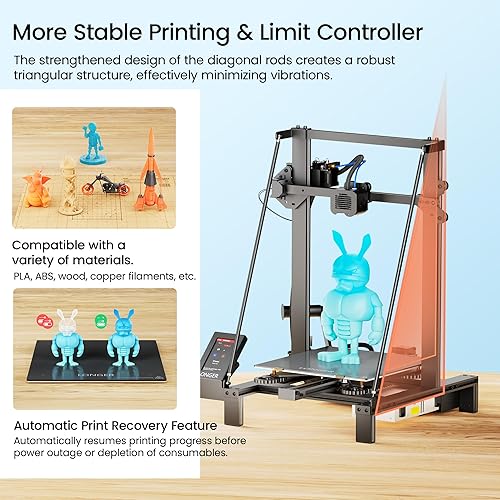 Miniatura 6 de Longer Impresora 3D LK5 Pro, tamaño de construcción grande 11.8 pulgadas de largo x 11.8 pulgadas de ancho x 15.7 pulgadas de alto, 90% premontada,