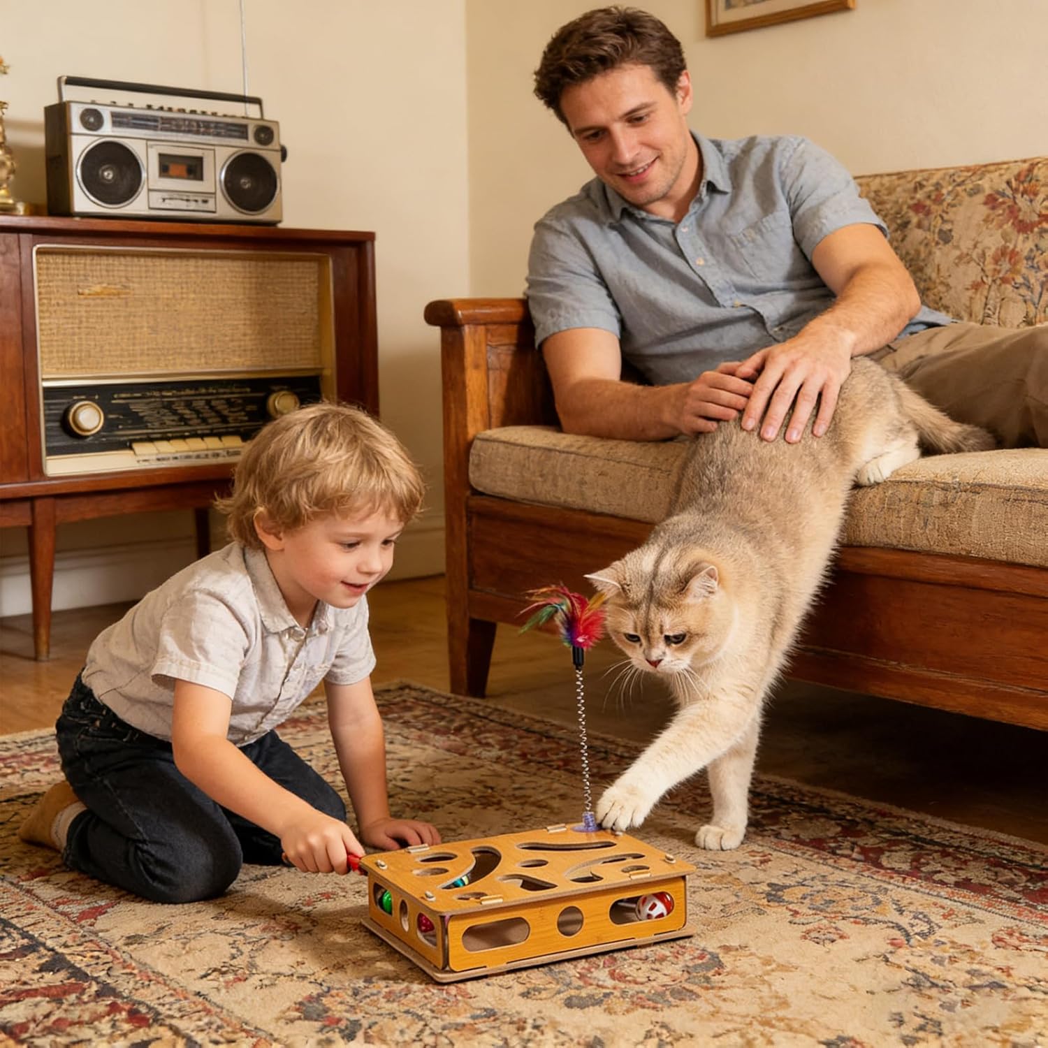 Cat Nail File Enrichment Box | Kitten Nail File Clipper Toy - Kitten Clippers Puzzle Scratcher Box,for Indoor Outdoor Exercise Training Daily Boredom Relief Entertainment Home Enrichment