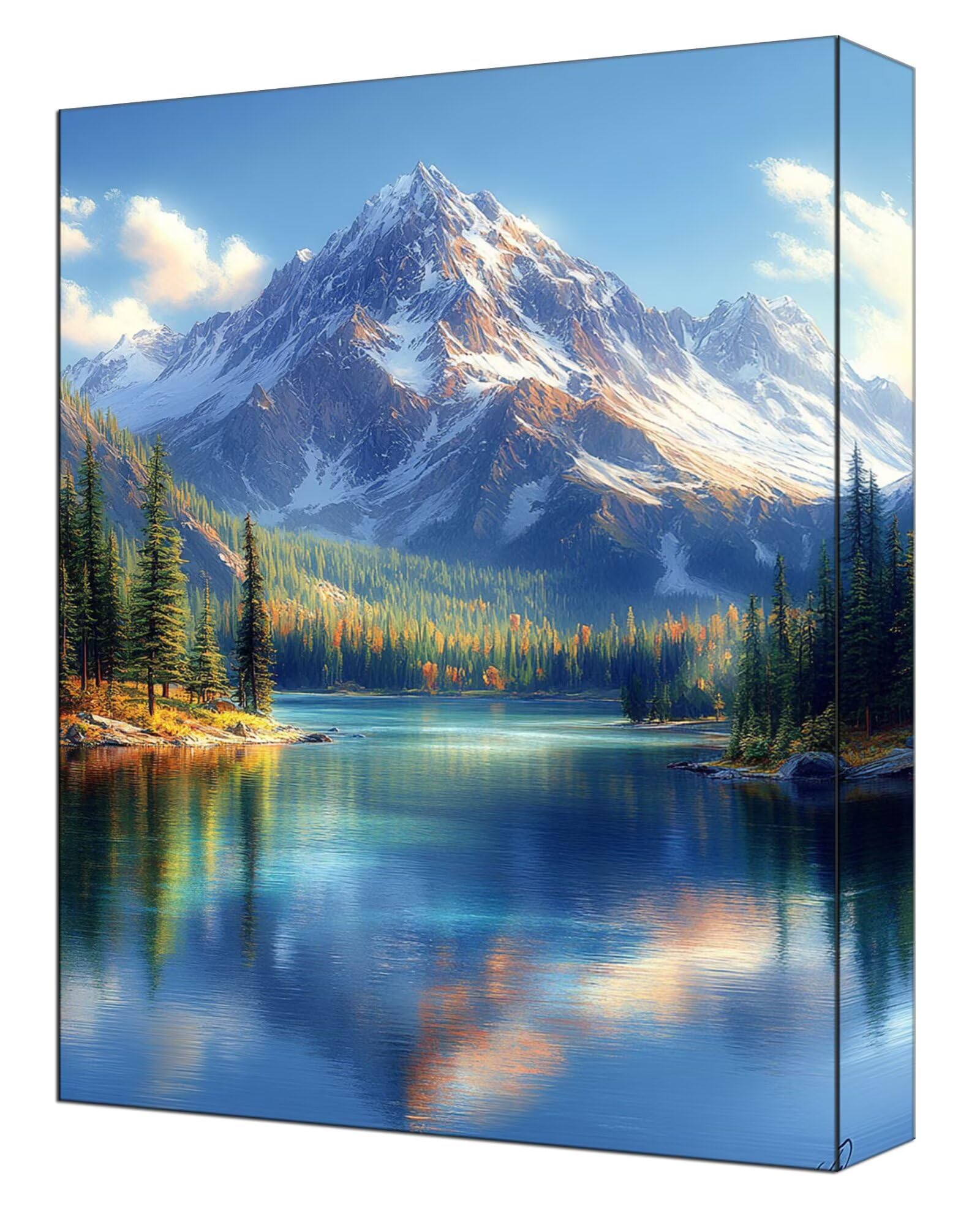 Snow Mountain zestaw do malowania po numerach, dla dorosłych, kompletne zestawy do malowania po numerach, 61 x 81 cm, kolorowe płótno z farbami akrylowymi i pędzlami, dla początkujących i dorosłych