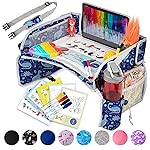 PILLANI Kids Travel Tray for Car - Car Seat Tray for Kids Travel, Road Trip Essentials Must Haves - Carseat Table Roadtrip Activities - Toddler Lap Desk Organizer for Airplane - Kids Travel Essentials