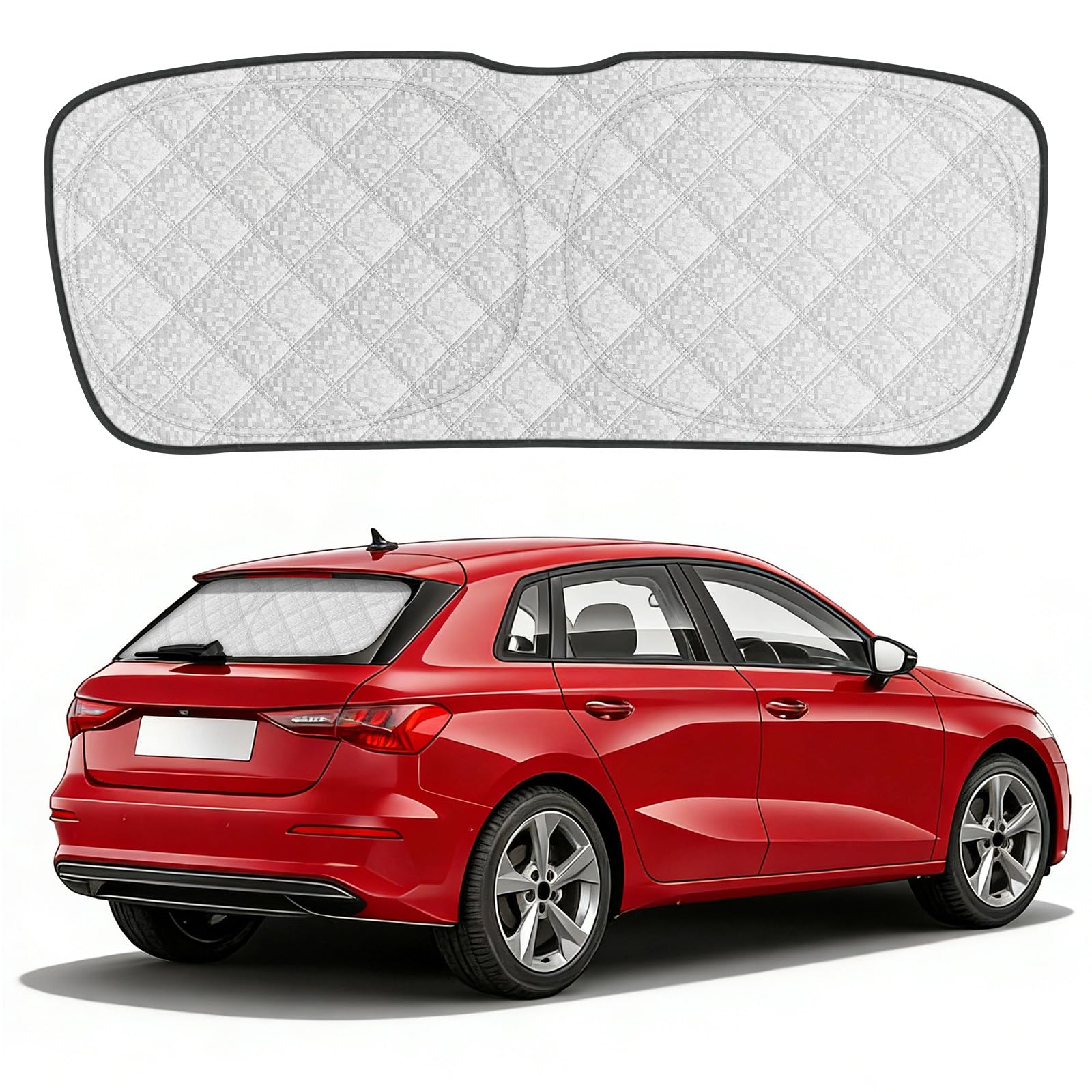 Pare-Soleil de Pare-Brise Arrière de Voiture Remplacement pour Audi A3 8Y 2020-2026, Anti-UV Pliant Protecteur, Protection Anti-poussière Réfléchissante Parasol Pliable de la Vie privée
