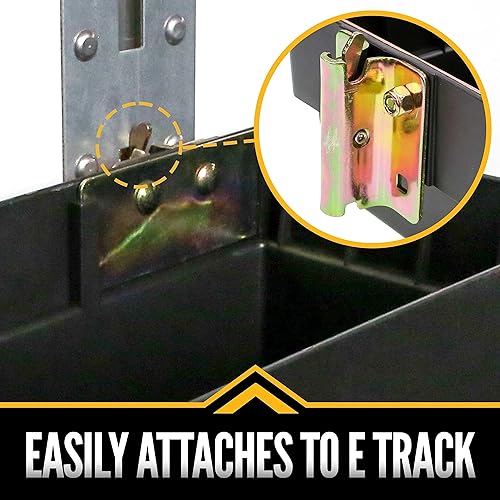 Miniatura 3 de US Cargo Control E Track - Contenedor de plástico mediano para almacenamiento, con rieles E Track en tu remolque o garaje para crear un organizador