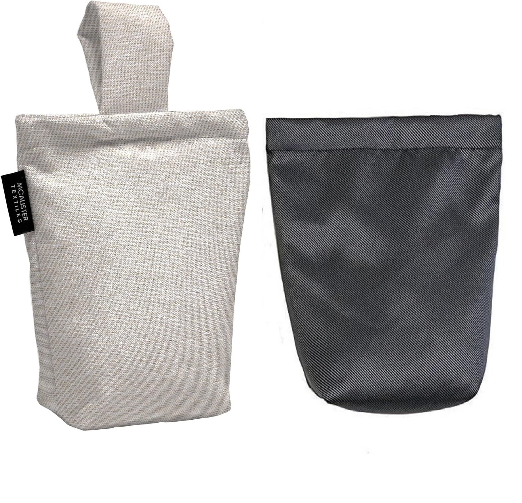 McAlister Textiles Lazio Unfilled Fabric Door Stop Bag 21cm x17cm in Natural - Image 3