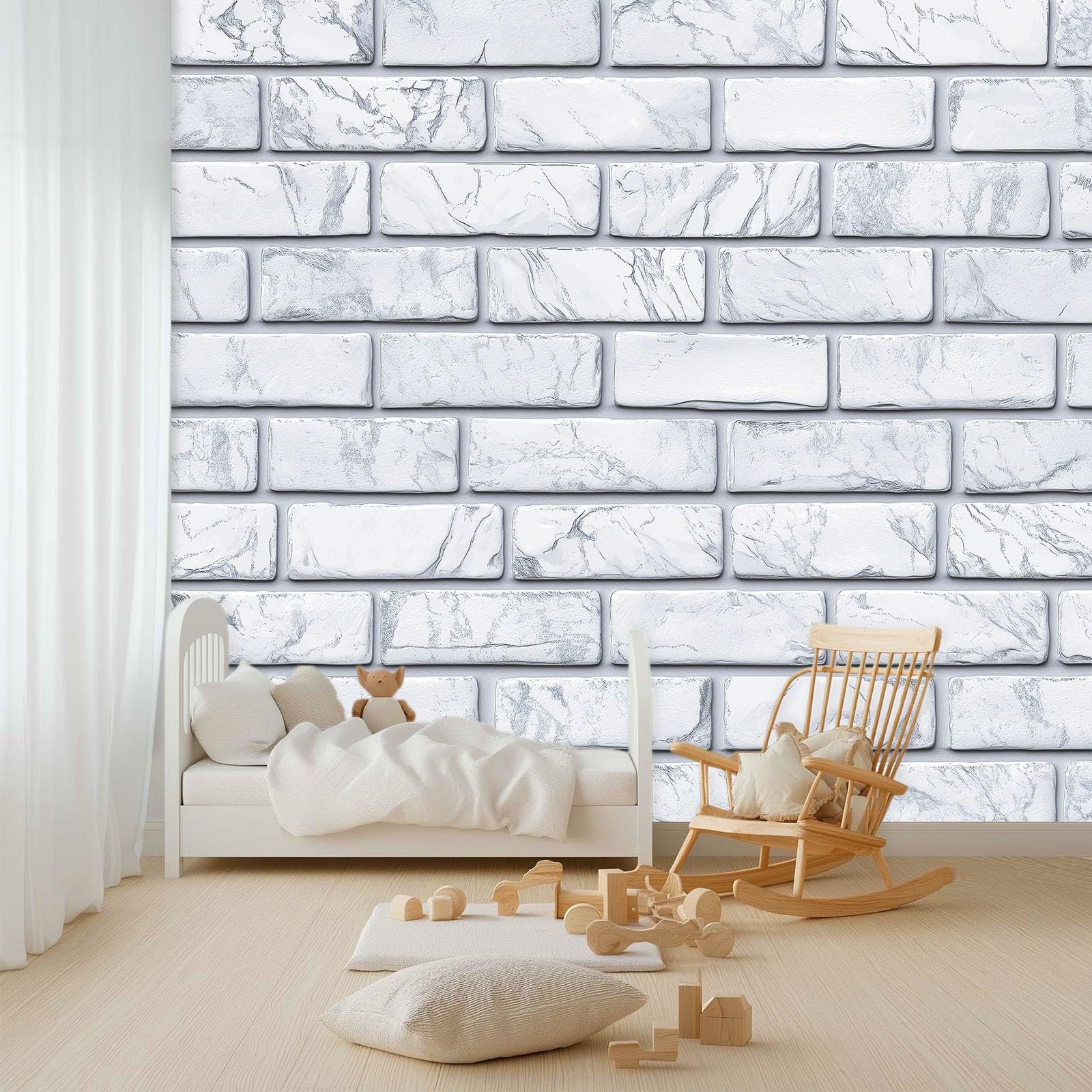Générique Panoramiczna tapeta w stylu retro w paski sztuka ścienna 300 x 210 cm wysokiej jakości gobelin ścienny z włókniny - dekoracja ścienna, do pokoju dziecięcego i biura szara