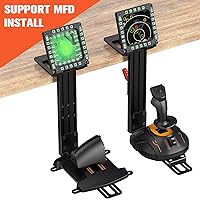 Vista 6 de Hotas Desk Mount for Flight Sim Controller, Joystick Mount Compatible with Logitech/Saitek, for Thrustmaster Warthog/TWCS Throttle,T.Flight 2 Pack