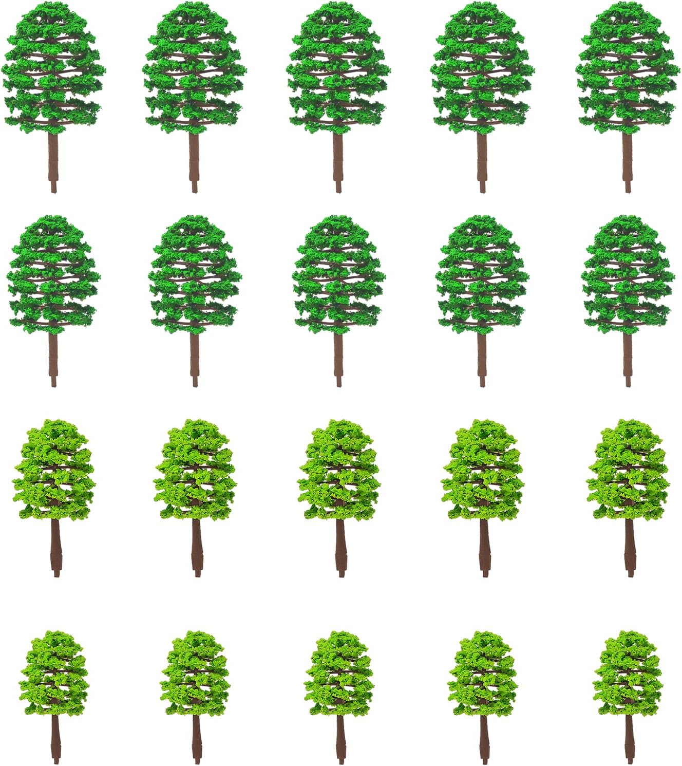 Yihaifu 20 Pcs Mixed Model Trees Plastic Toy Trees Model Model Scenery