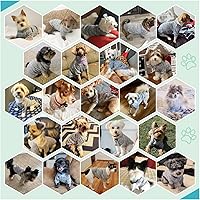 Vista 4 de Jecikelon - Ropa para mascotas, suéter suave, cálido y grueso, suéter de invierno para perros (talla S, color gris)
