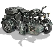Piececool 3D Puzzles for Adults, Motorcycle with Sidecar Metal Model Building Kits for Family Time, Side Car DIY Assembling Arts and Crafts Best Birthday Gifts