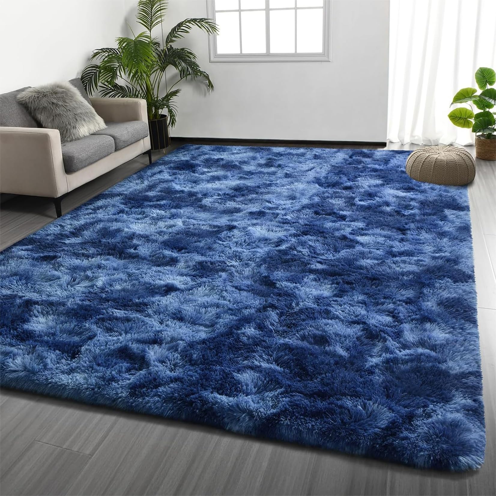 Tapis de salon pour chambre d'enfants doux et chaleureux bleu