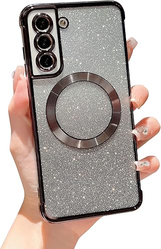 Miniatura 7 de phylla Funda para teléfono Samsung Galaxy S22 Ultra Magnética con purpurina degradada compatible con Magsafe chapado de lujo, bonita cubierta