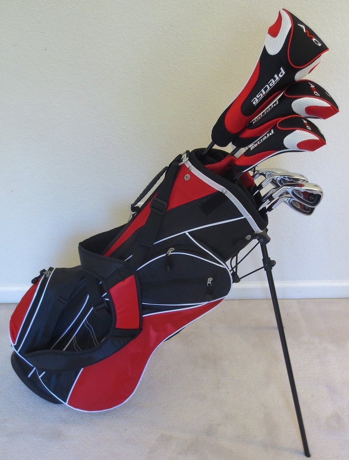 Mens Left Handed Golf Set Clubs for Tall Men 6'0" to 6' 6" Tall Driver, Fairway Wood, Hybrid, Irons, Putter, Stand Bag Custom Made Complete LH