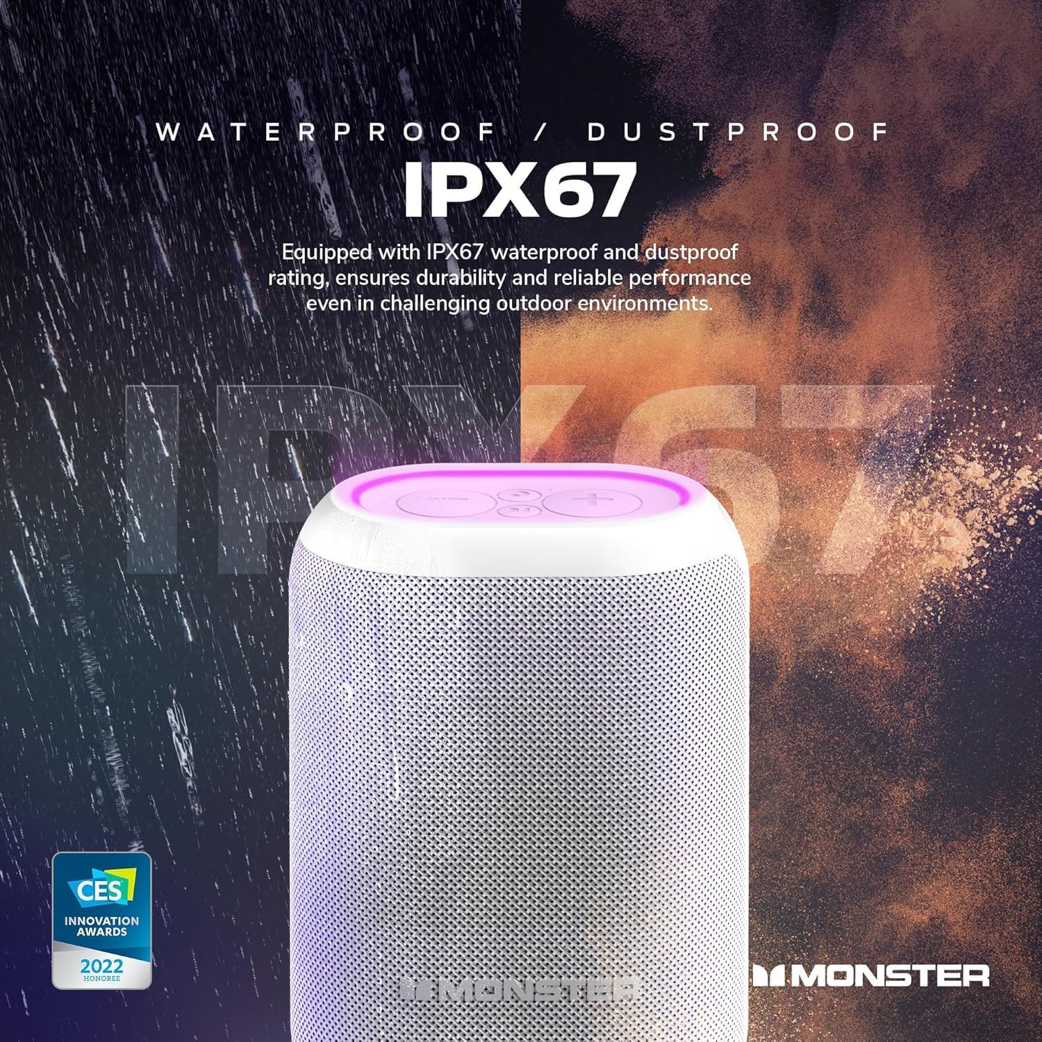 Monster DNA One speaker with IP67 waterproof and dustproof rating